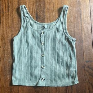Mudd XL (m-xL) light green button tank top